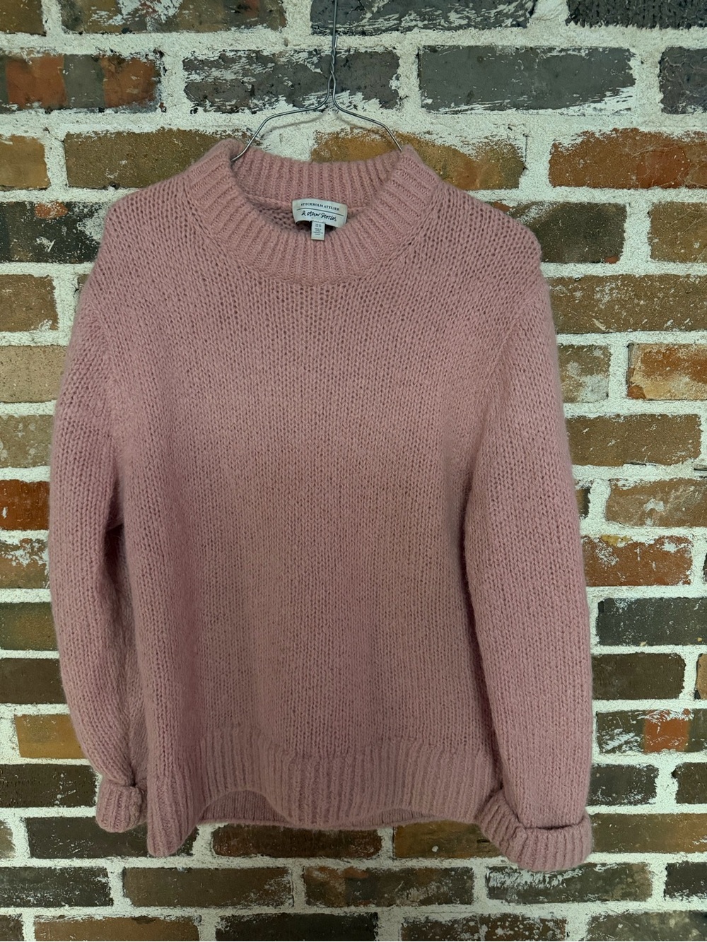 & Other Stories Dusty Pink Crewneck Sweater